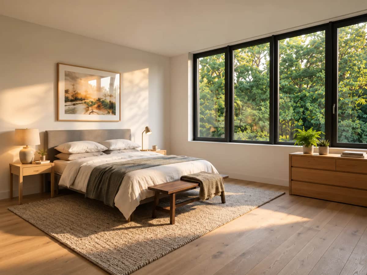 Example bedroom. Reference bedroom before restyling.