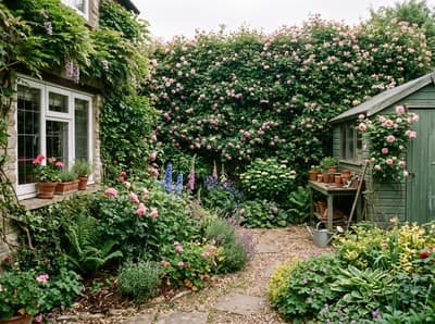 Cottage backyard design