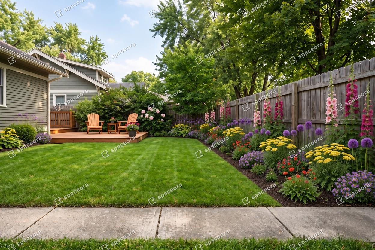 Watermarked garden concept generated from the authorized test photo