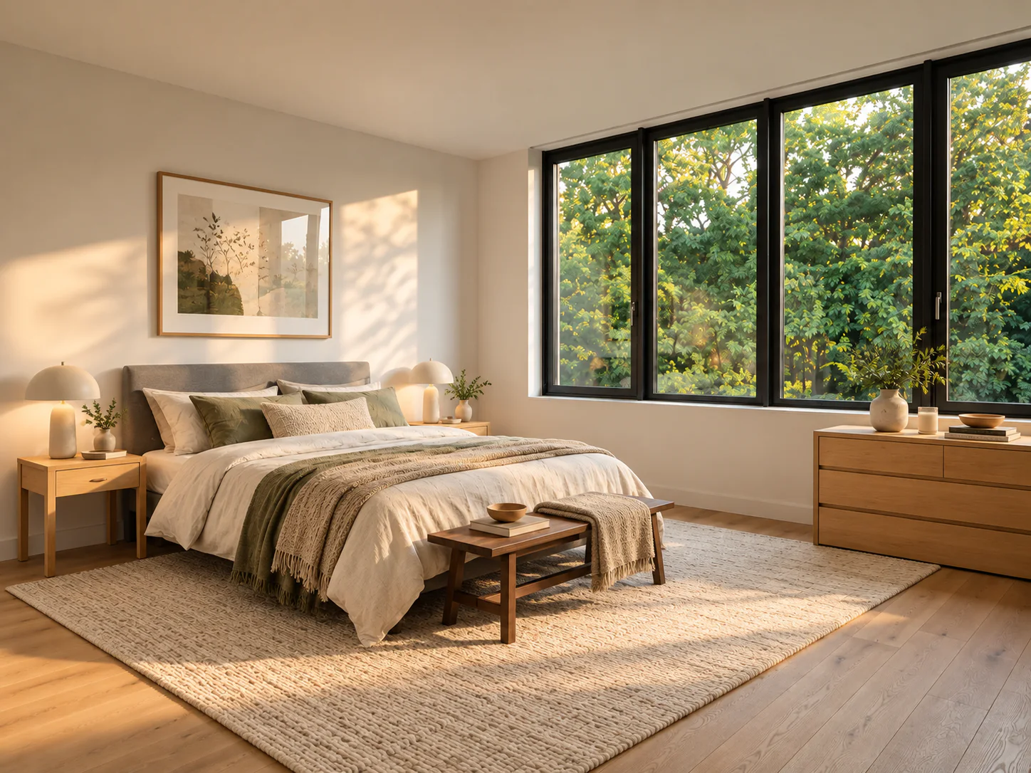 First ChatGPT-generated Scandinavian bedroom concept from the test photo.